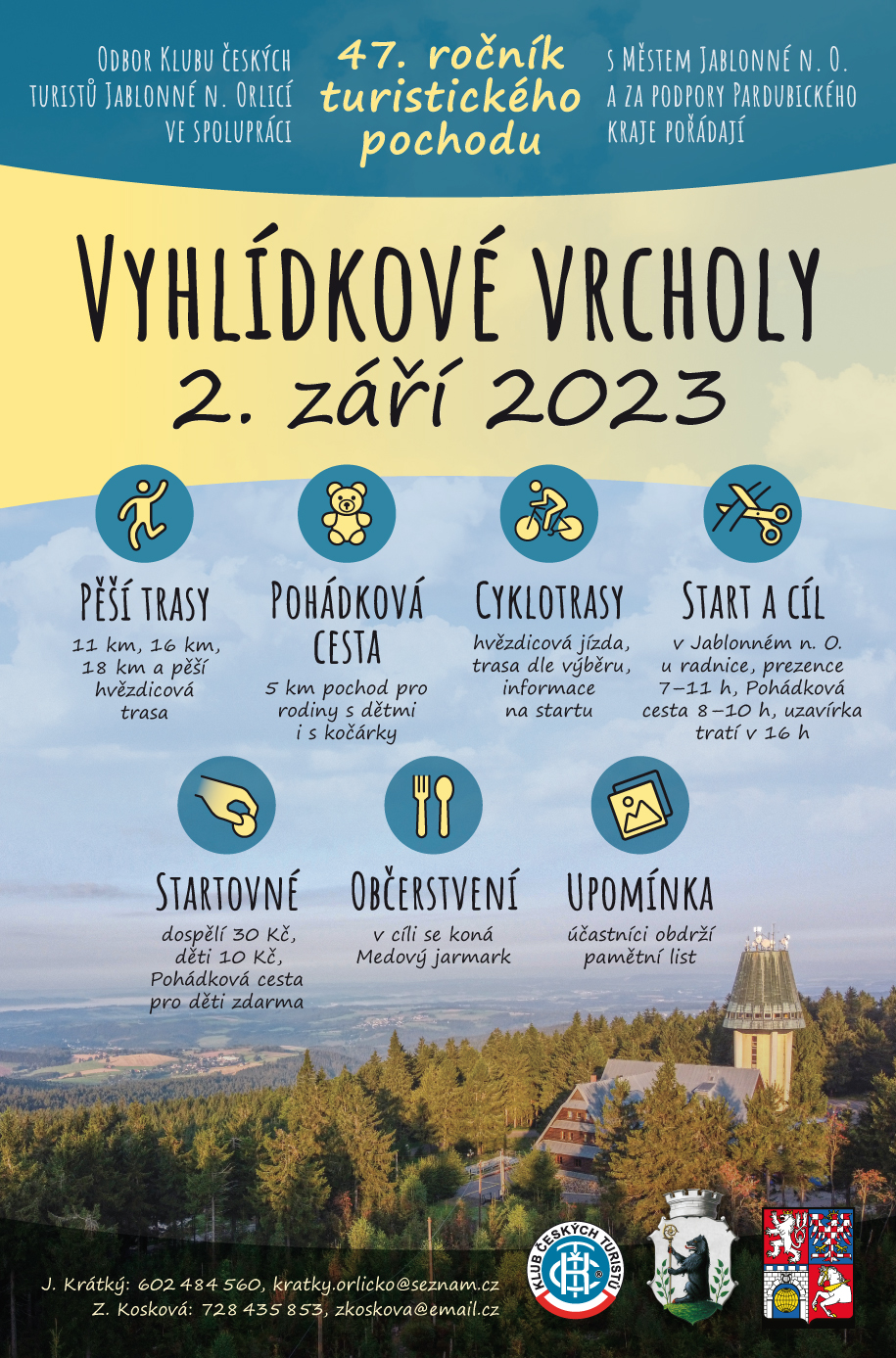 Vyhlídkové vrcholy v okolí Jablonného nad Orlicí