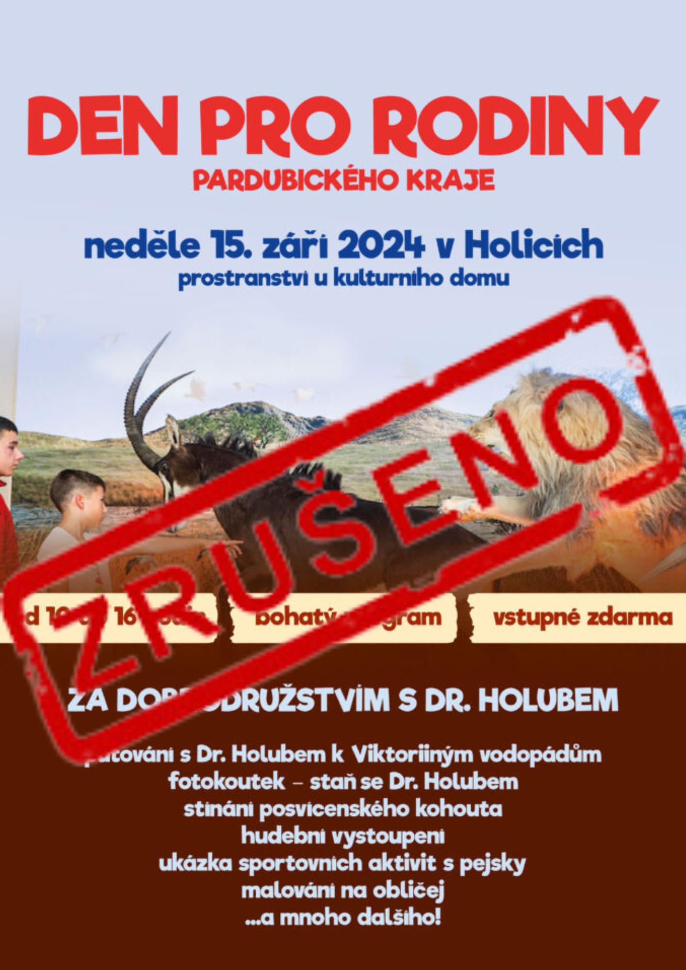 Den pro rodiny Pardubického kraje - zrušeno