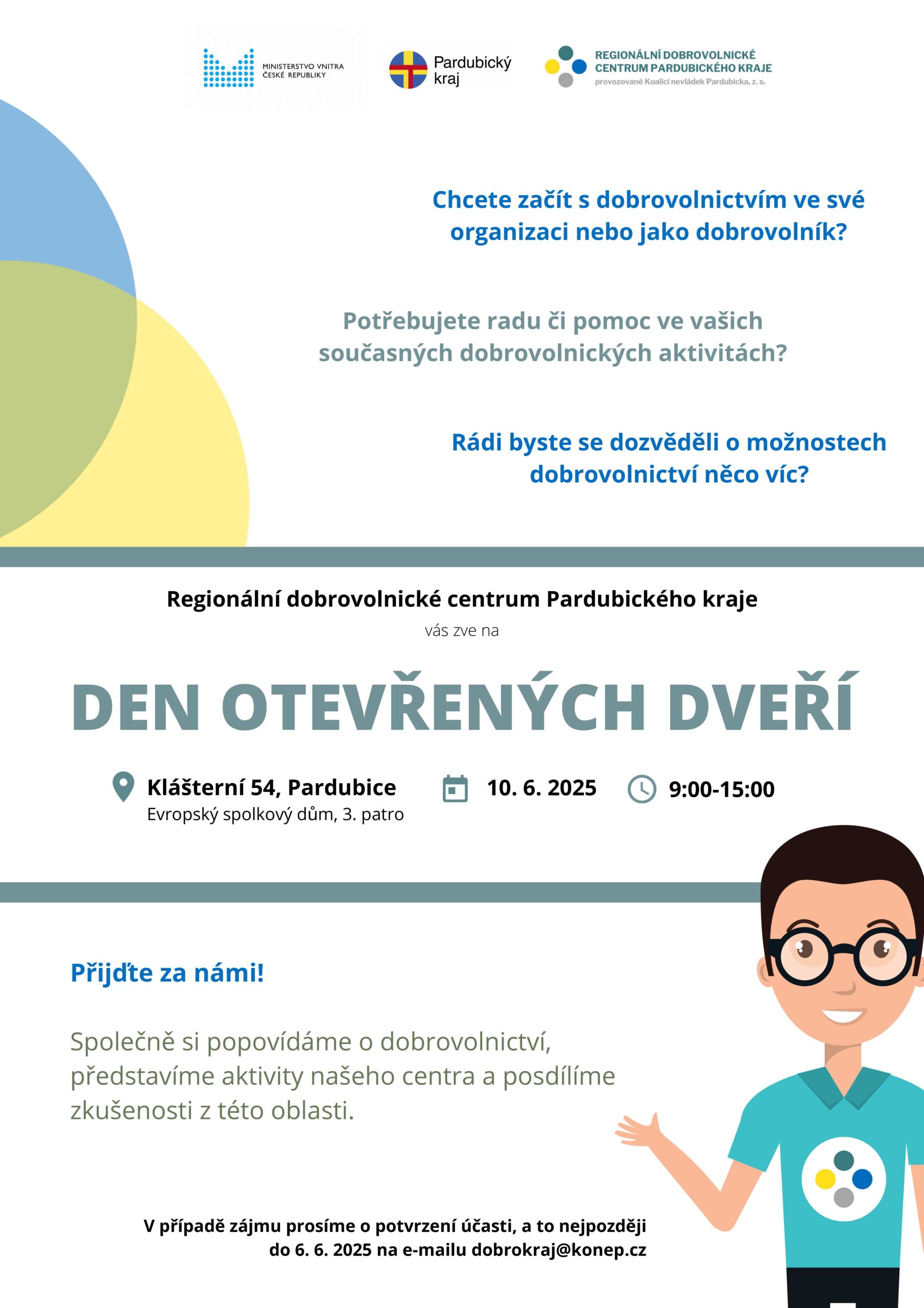 Den otevřených dveří Regionálního dobrovolnického centra Pardubického kraje