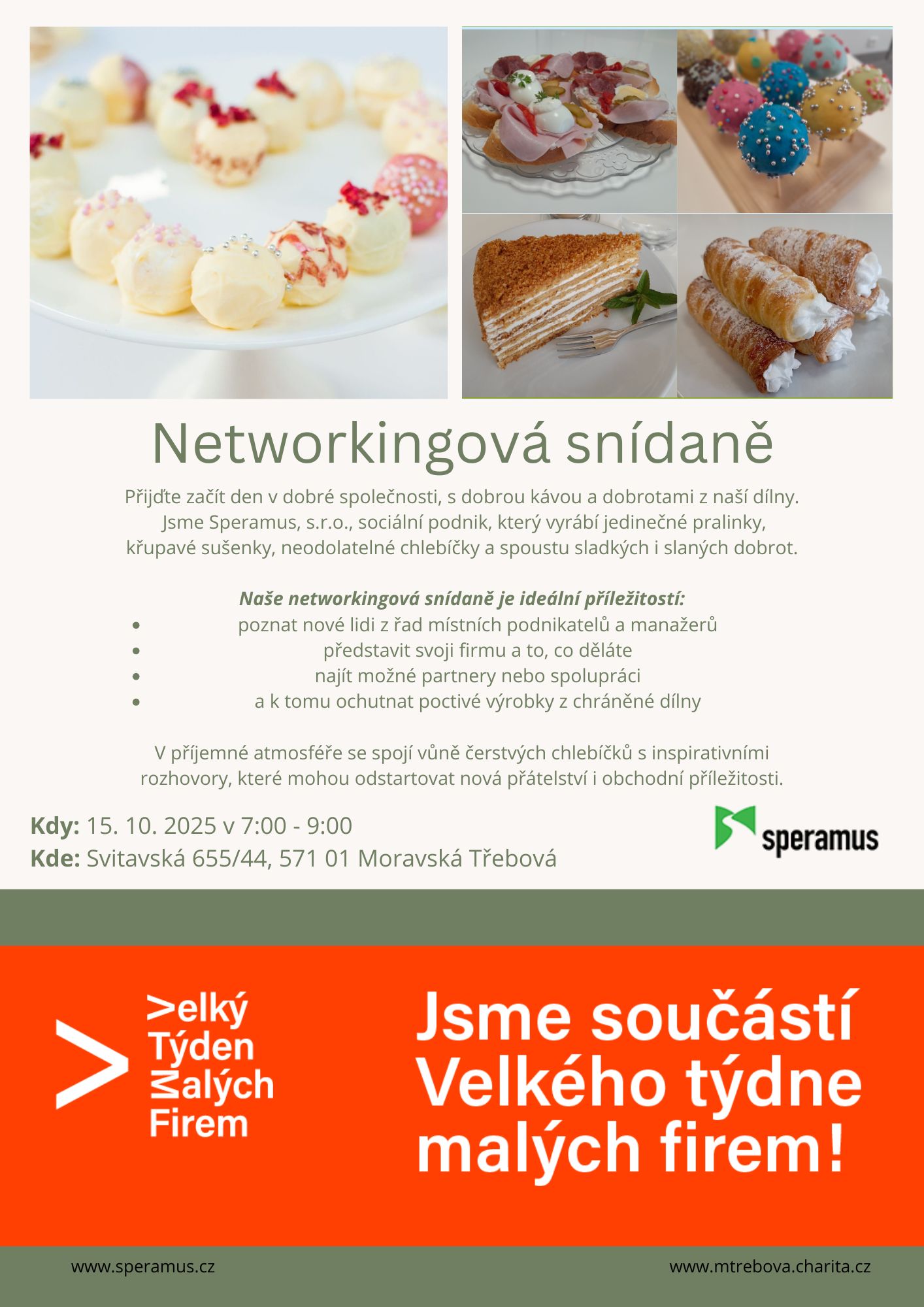 Networkingová snídaně - sociální podnik Speramus