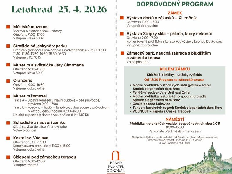 Brány památek dokořán v Letohradě