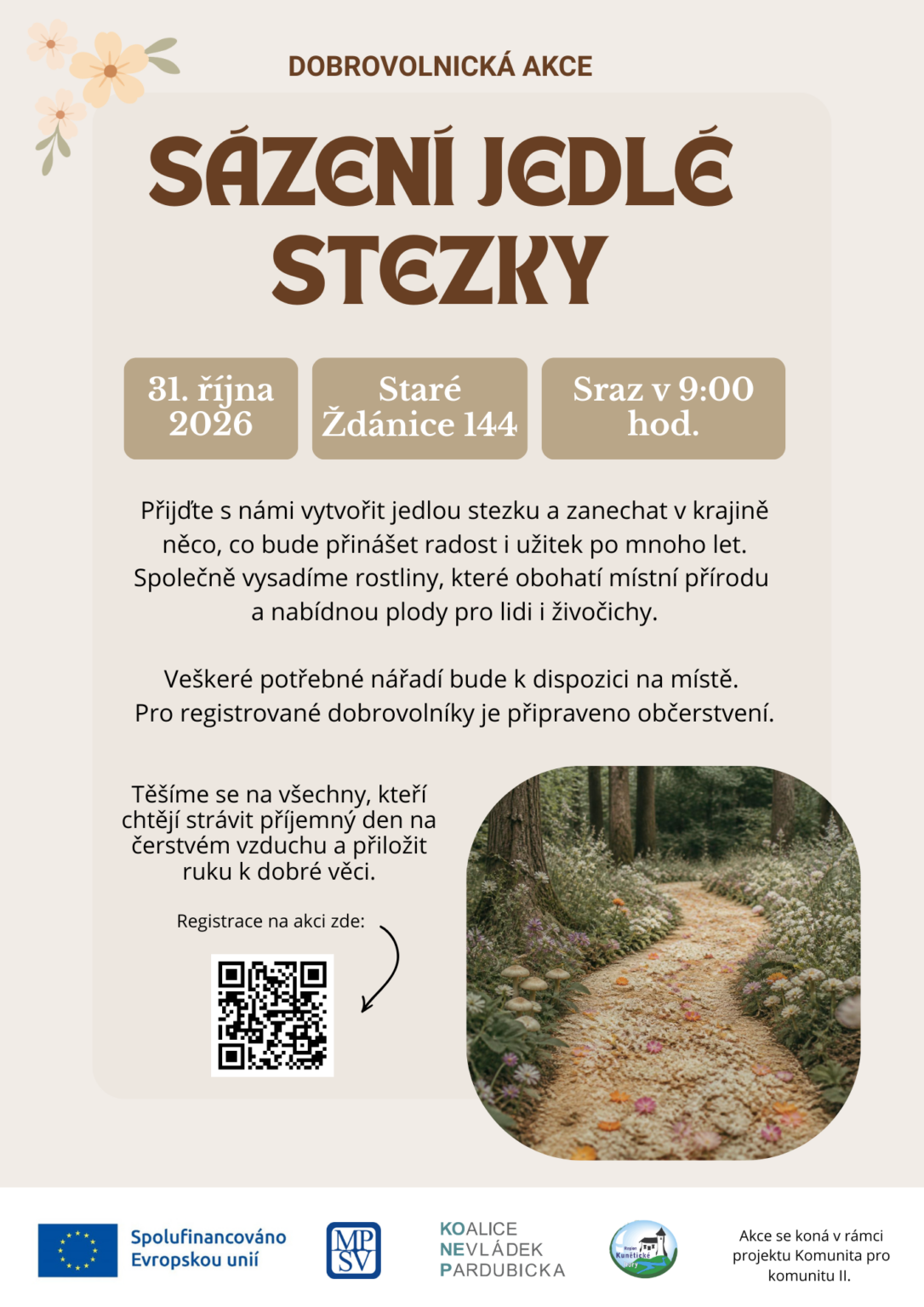 Komunita pro komunitu II: Sázení jedlé stezky ve Starých Ždánicích